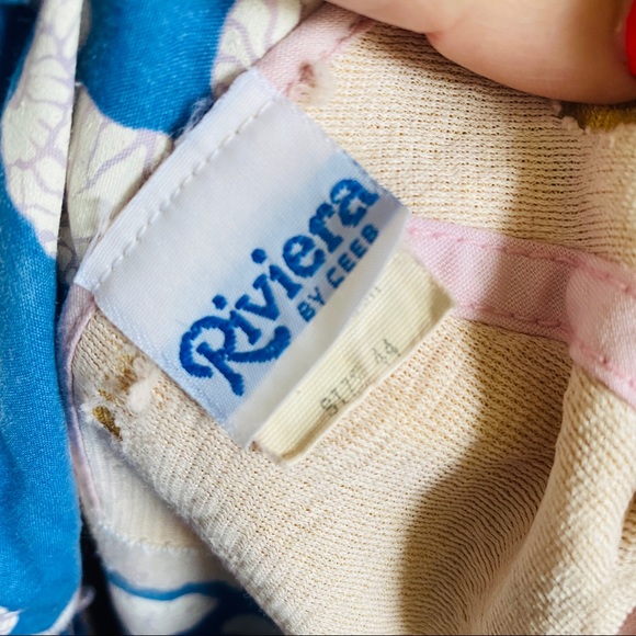 Riviera by Ceeb vintage shell print swimsuit dress one piece plus Sz 44 … - Picture 6 of 9